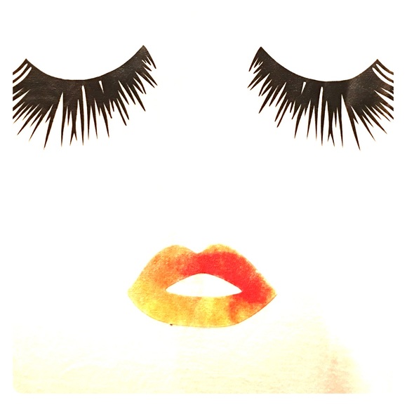 ✨8xHP✨Ombré Casual Eyelashes and Lips Tee💋😍 - Picture 2 of 6